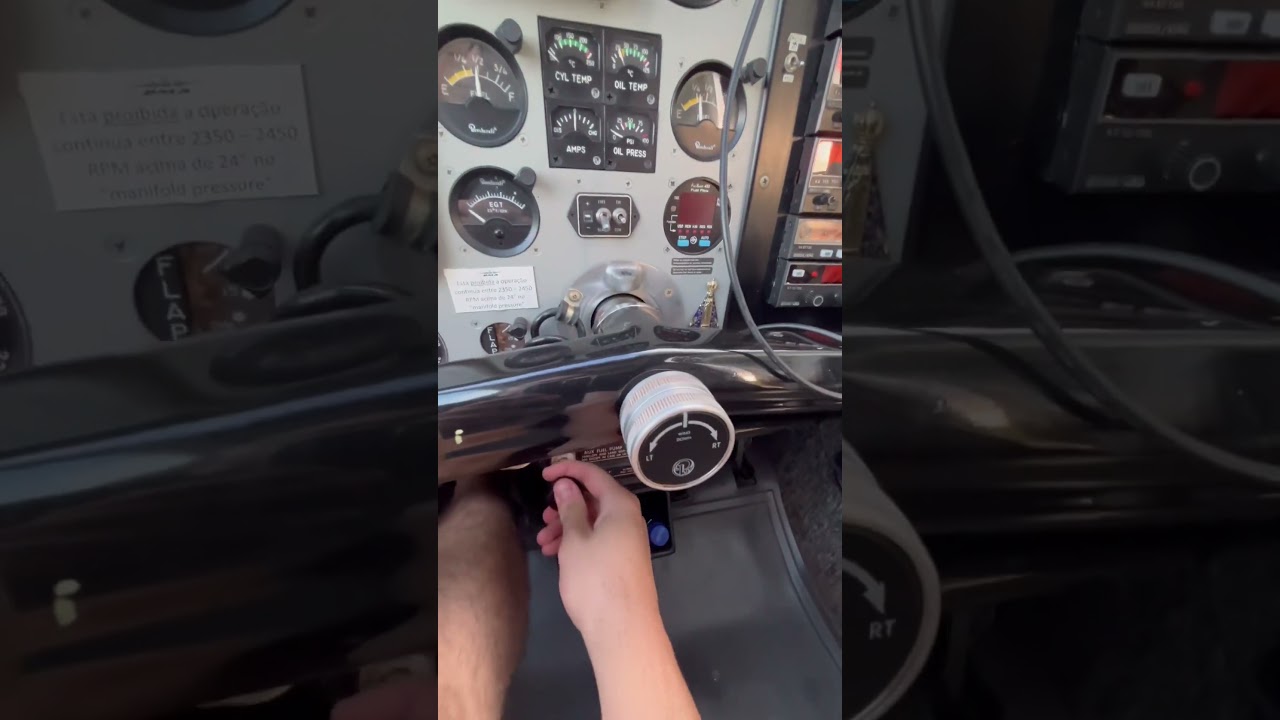 VEJA COMO &Eacute; O ACIONAMENTO DE UM AVI&Atilde;O MODELO BONANZA #avia&ccedil;&atilde;o #beechcraft #bonanza #matogrosso