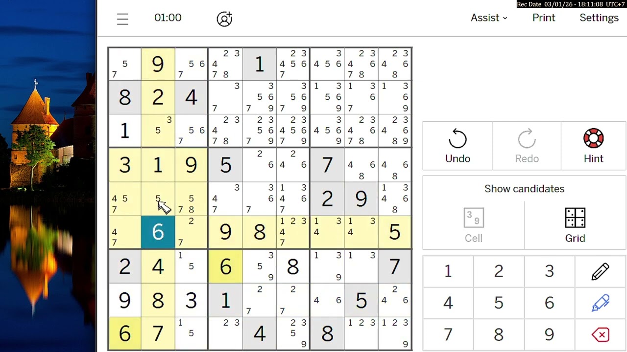 Expert Sudoku Los Angeles Times March 1, 2026