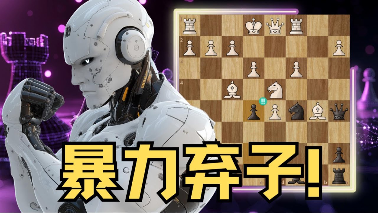 国际象棋引擎的暴力弃子战术，把对面都干懵了