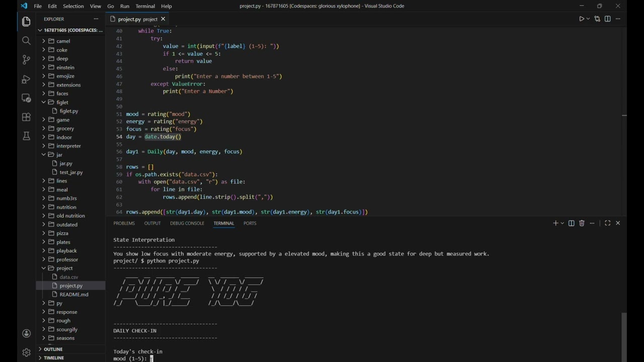 CS50P Final Project – PURE YOG Daily Check-In (Python)