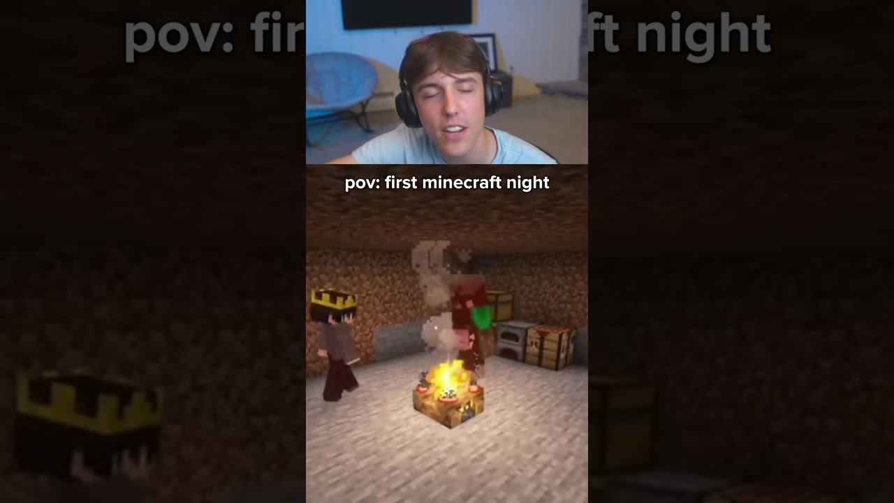 точка зрения: первая ночь майнкрафта