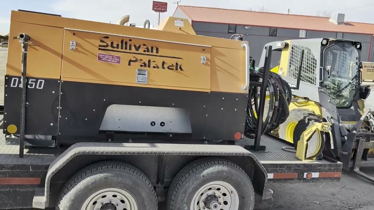 Sullivan Palatek D250 Air Compressor | Sand Blasting Trailer Setup