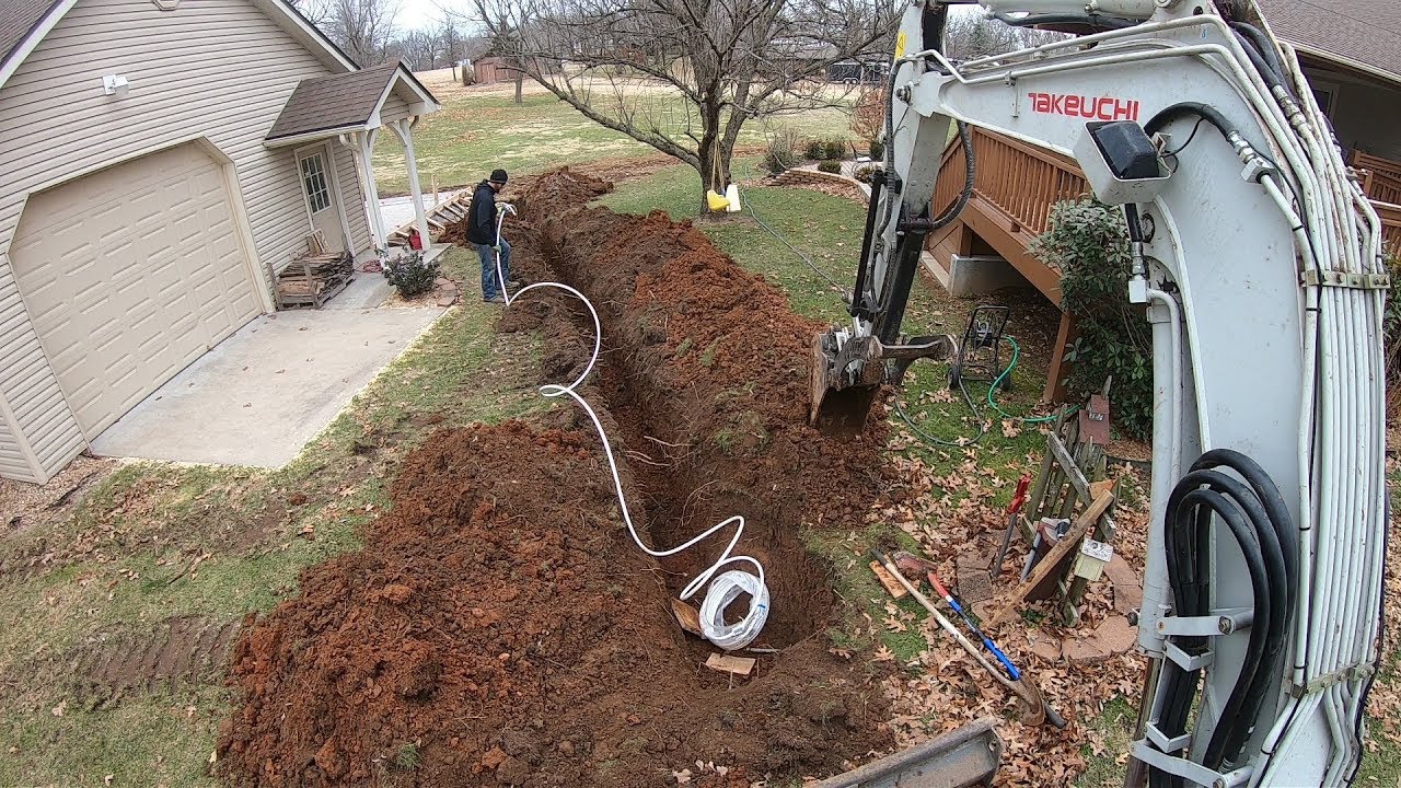 Digging A Water Line With The Takeuchi TB153fr