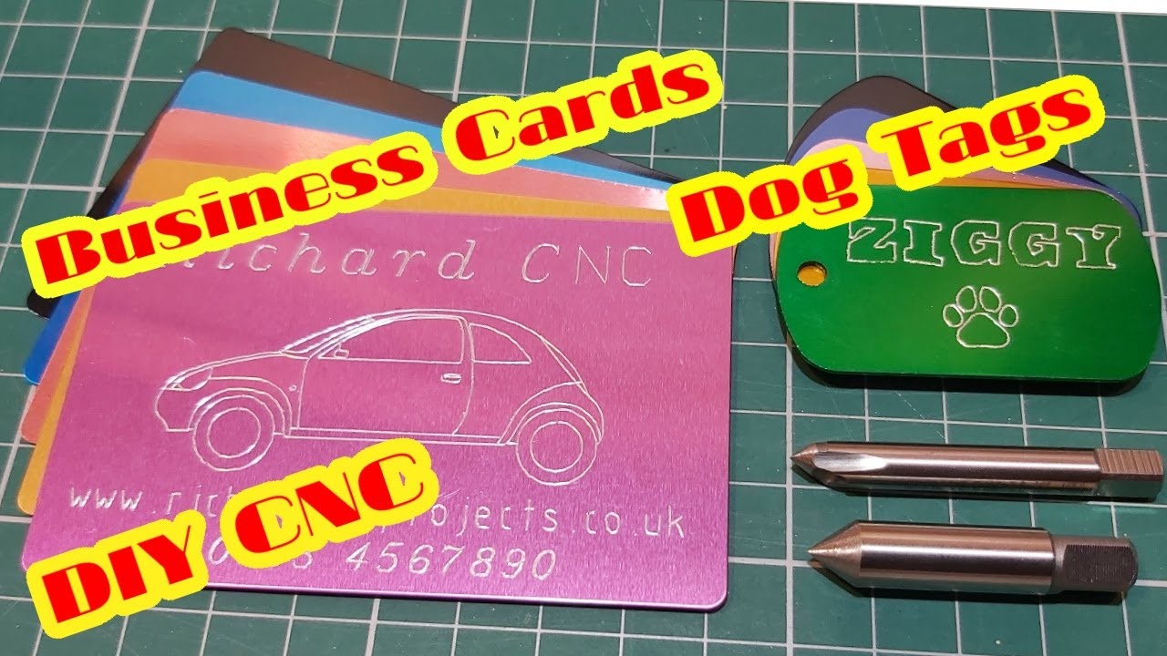 Aluminum Business Cards and Dog Tags - DIY CNC