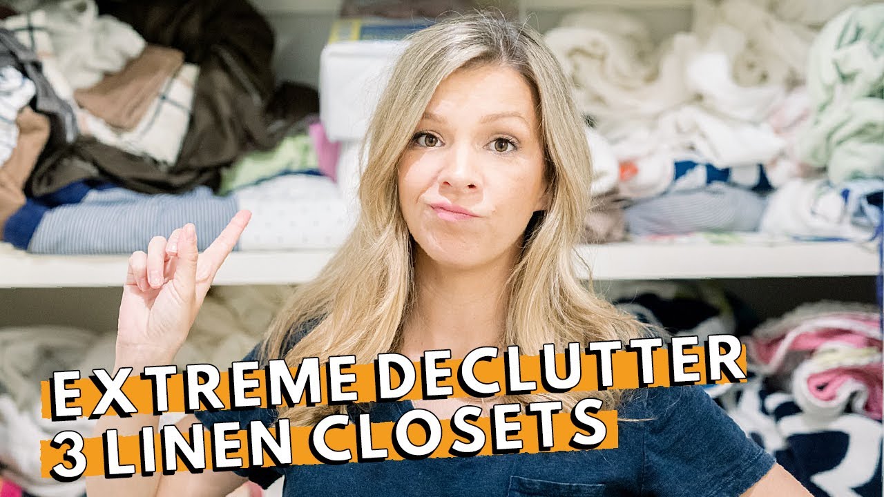 EXTREME LINEN CLOSET DECLUTTER |  Decluttering My Linen Closets | FlyLady Declutter | Organize