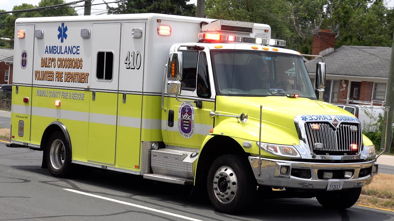 Bailey's Crossroads Volunteer Fire Department Medic 410 Responding