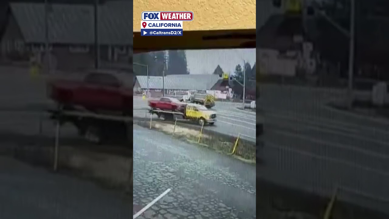 Close call with plow in California