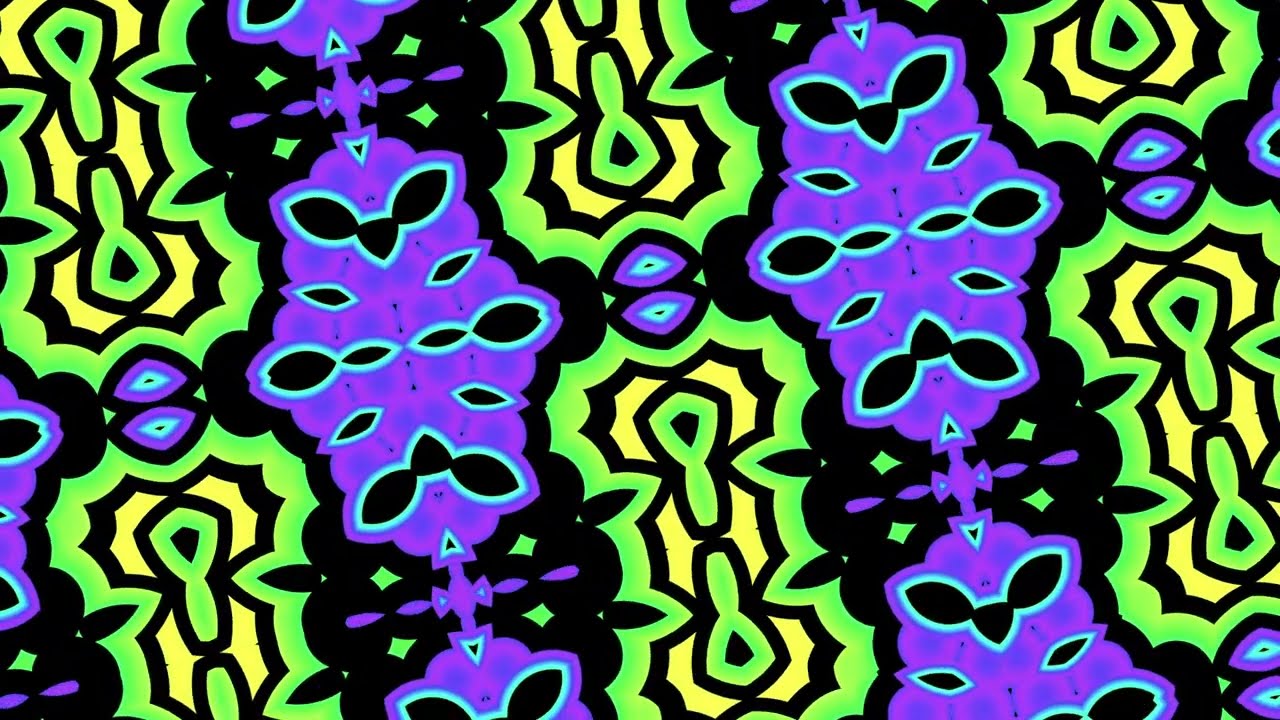 4K! Chill Mesmerizing Relaxing Music for Meditation Yoga Sleep Study, Colorful Trippy Kaleidoscope