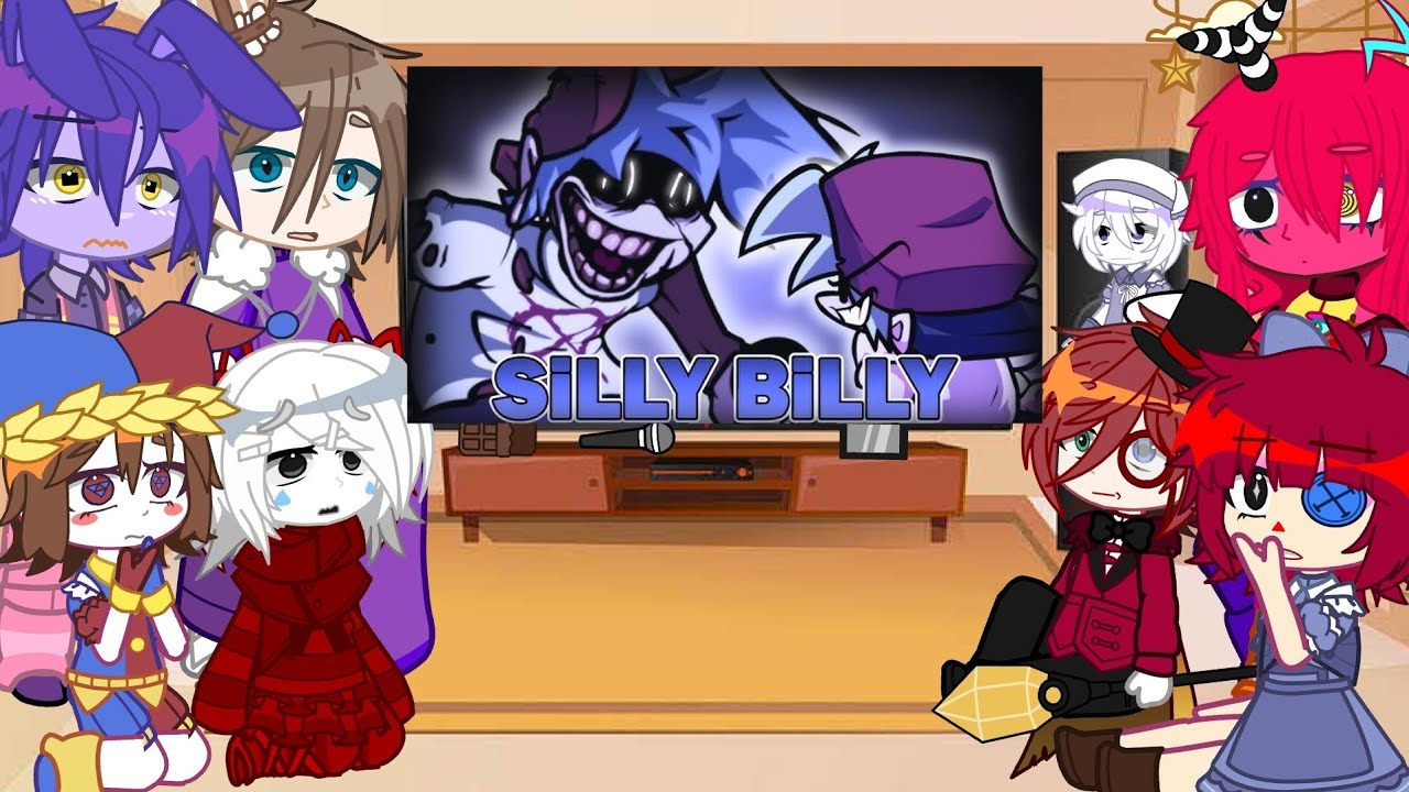 The Amazing Digital Circus React To FNF Silly Billy Mod - Hit Single Real II Naomi 🐰
