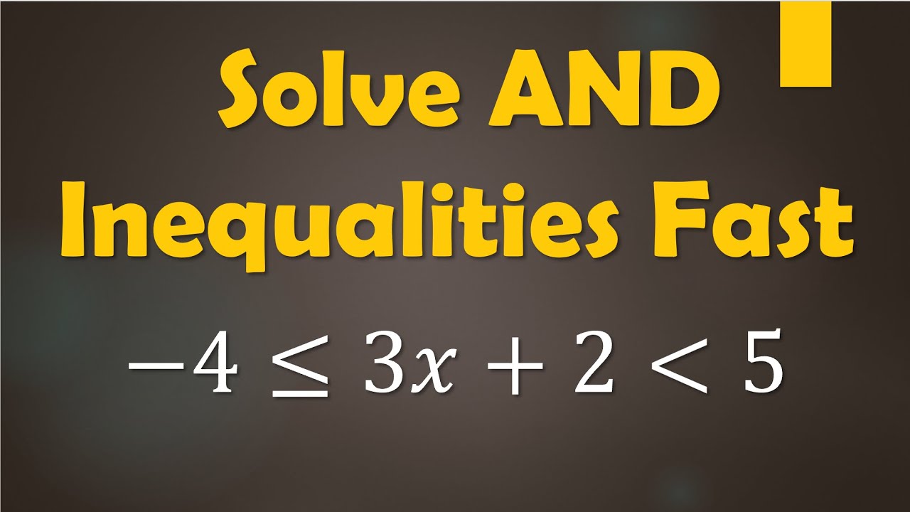 Compound Inequalities Tips | Easy Trick for Solving “AND” Inequalities