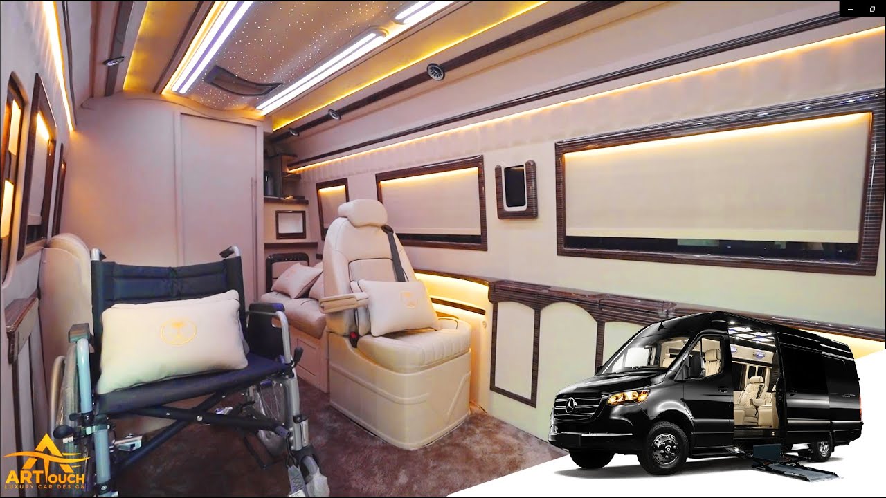 Mercedes Benz Sprinter Luxury Van With Wash Room Customized for Disabled Art Touch Dubai