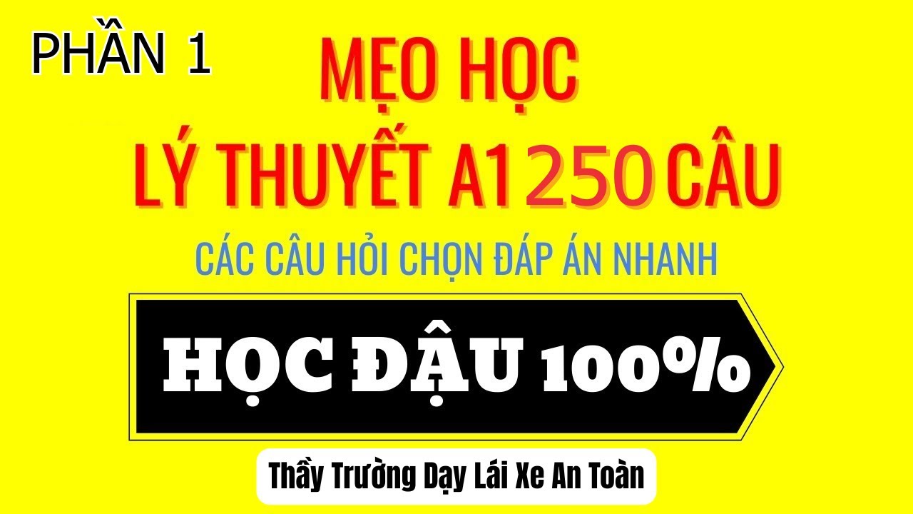 Mẹo Thi Bằng Lái Xe A1 - Chọn Đáp Án Đúng & Câu Loại Trừ | Thầy Trường Lái Xe An Toàn