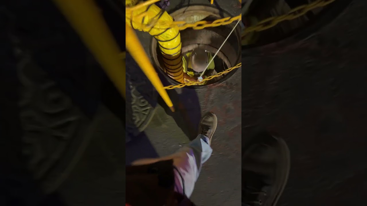 Fiber day! #fiberoptics #lowvoltage #manhole #construction