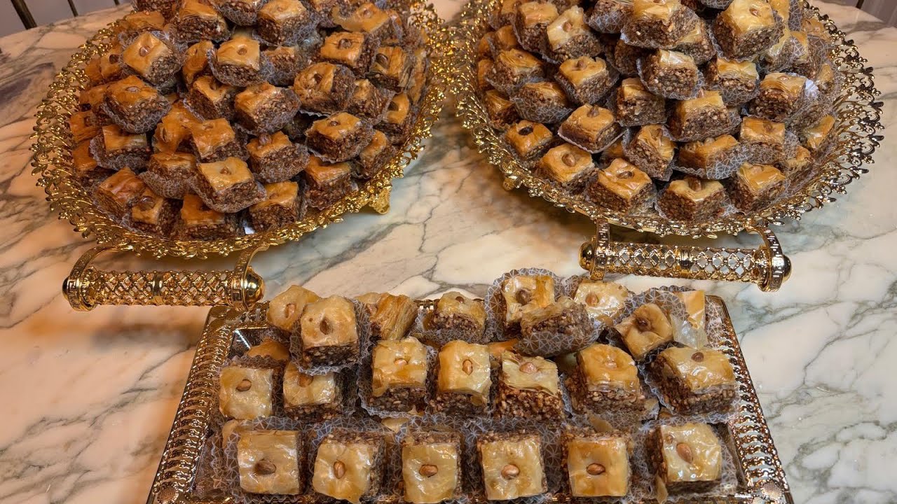 Recette baklawa noix et amande à base de pâte filo recette marocaine