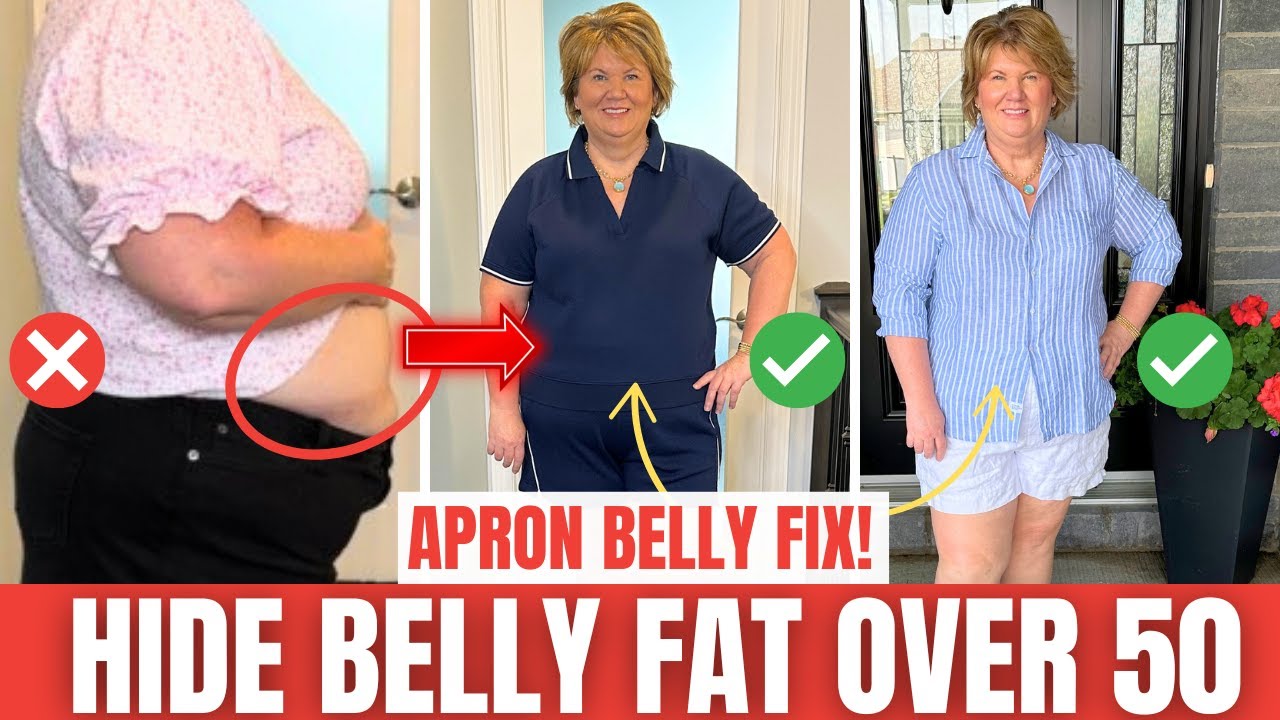 👉 How to HIDE Belly Fat & Apron Belly Over 50 – Look SLIMMER Instantly✨ + Comfelie Bra Deals!