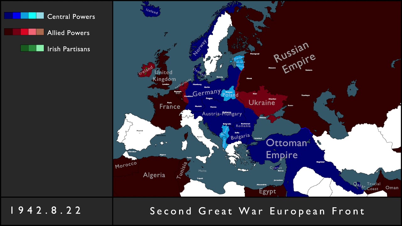 [Inaccurate] The Second Great War in Europe: Every Day [Southern Victory]