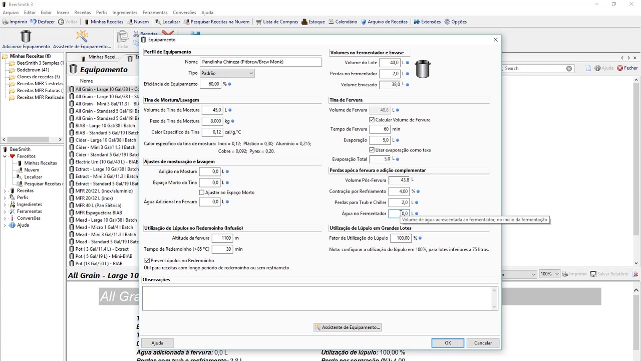 Panela Elétrica Chinesa - Perfil BeerSmith