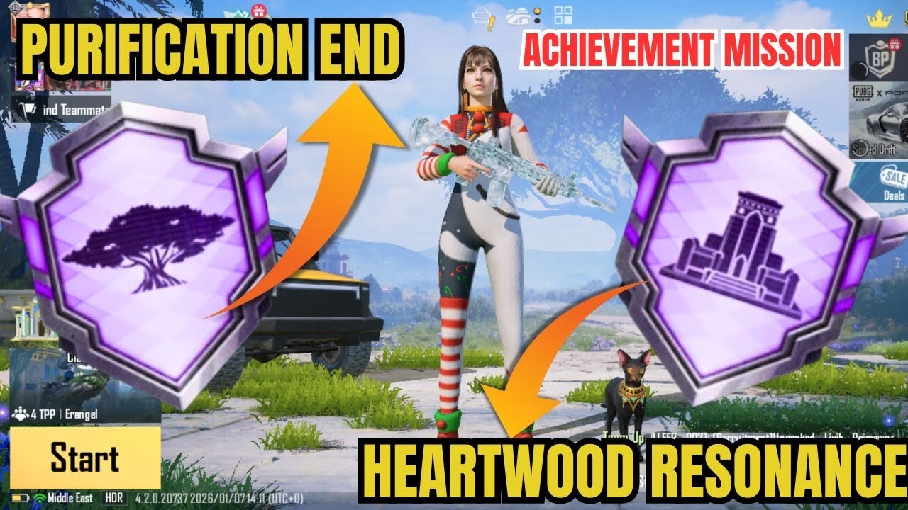 PURIFICATION END & HEARTWOOD ERSONANCE ACHIEVEMENT MISSION COMPLETE PUBG MOBILE/BGMI