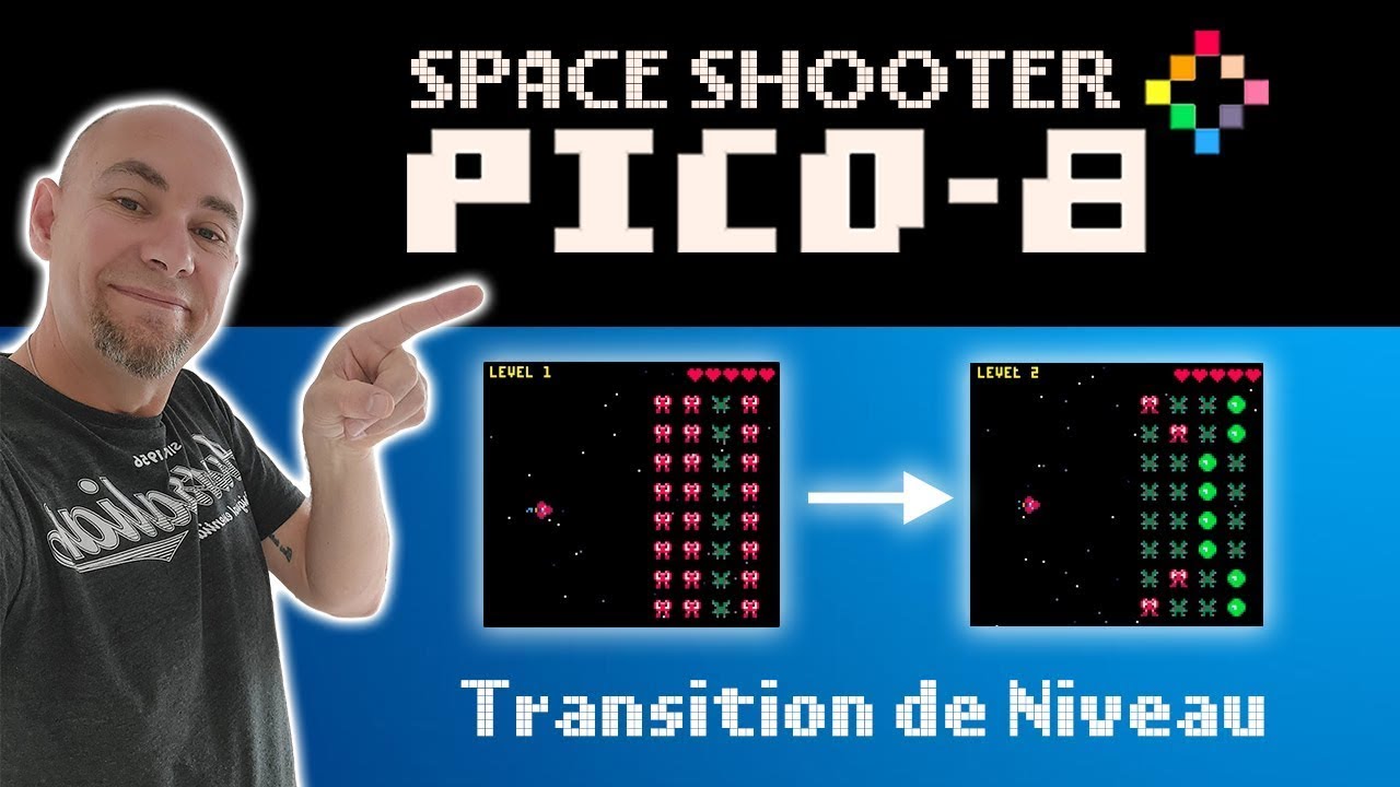 24  Transition de niveau - Space shooter PICO-8