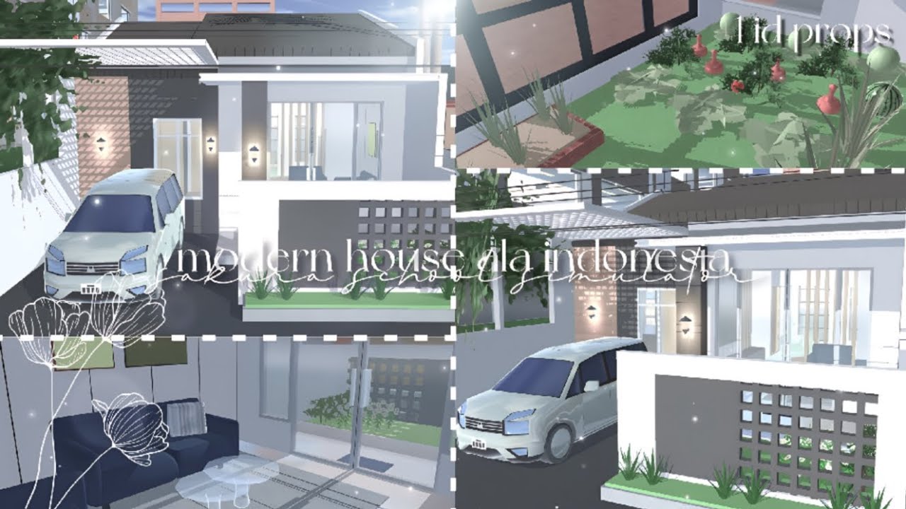 𔔁 「 Bagi - Bagi 1 ID 」 Modern House ala Indonesia 𓍢ִ໋🪴⊹ ࣪┊ SAKURA School Simulator