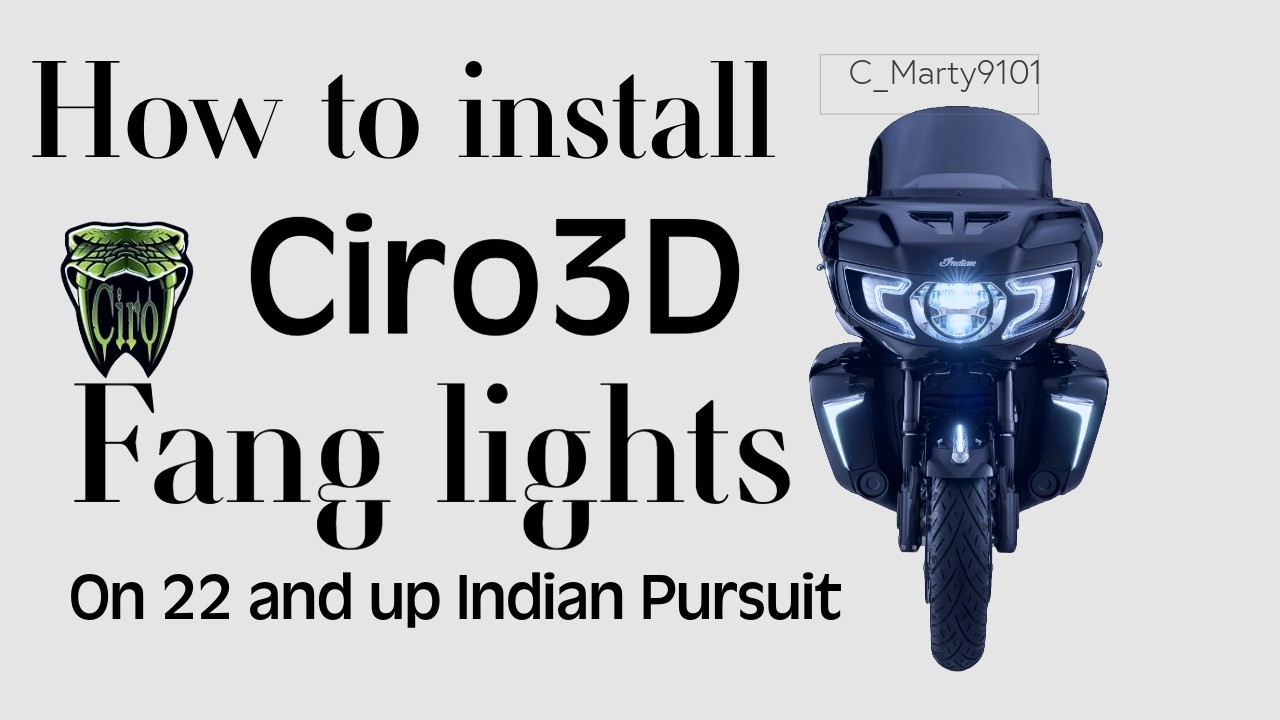 How to install Ciro 3D Fang lights on 2022 and up Indian Pursuits and Challengers with Indian lowers