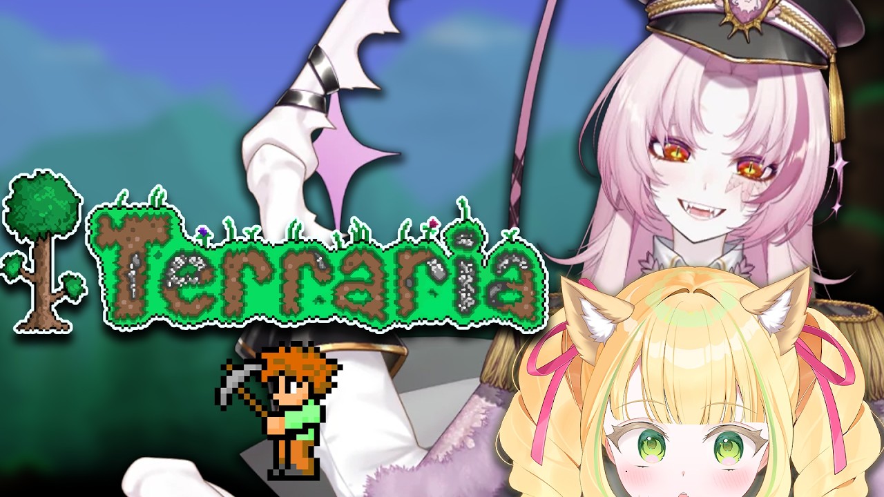 【TERRARIA】dangerous survival game with a cougar
