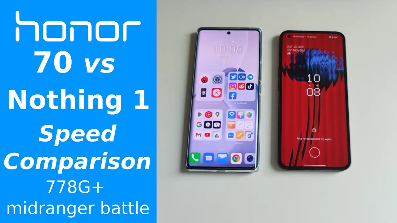 Honor 70 vs Nothing Phone 1 - Speed Test