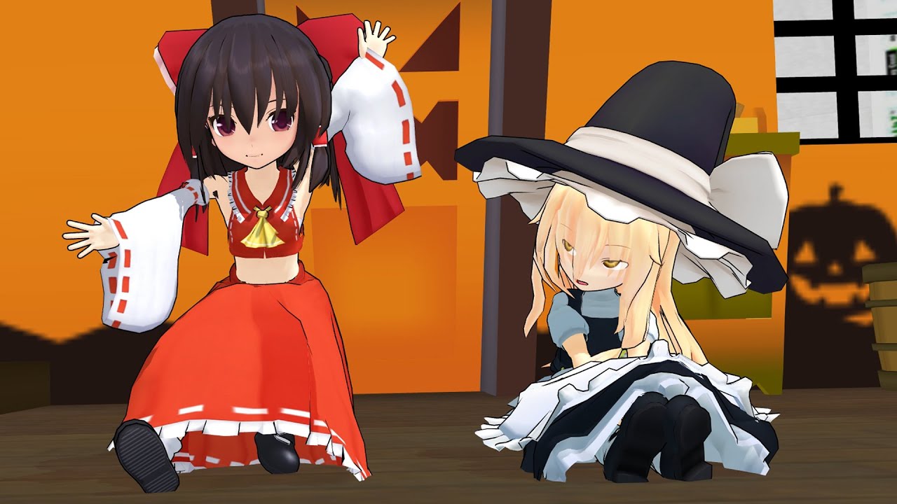 【東方MMD】ちび霊夢とちび魔理沙でマトリョシカ【Touhou MMD】