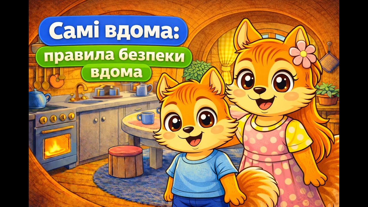 Самі вдома: правила безпеки вдома | Казка для дітей