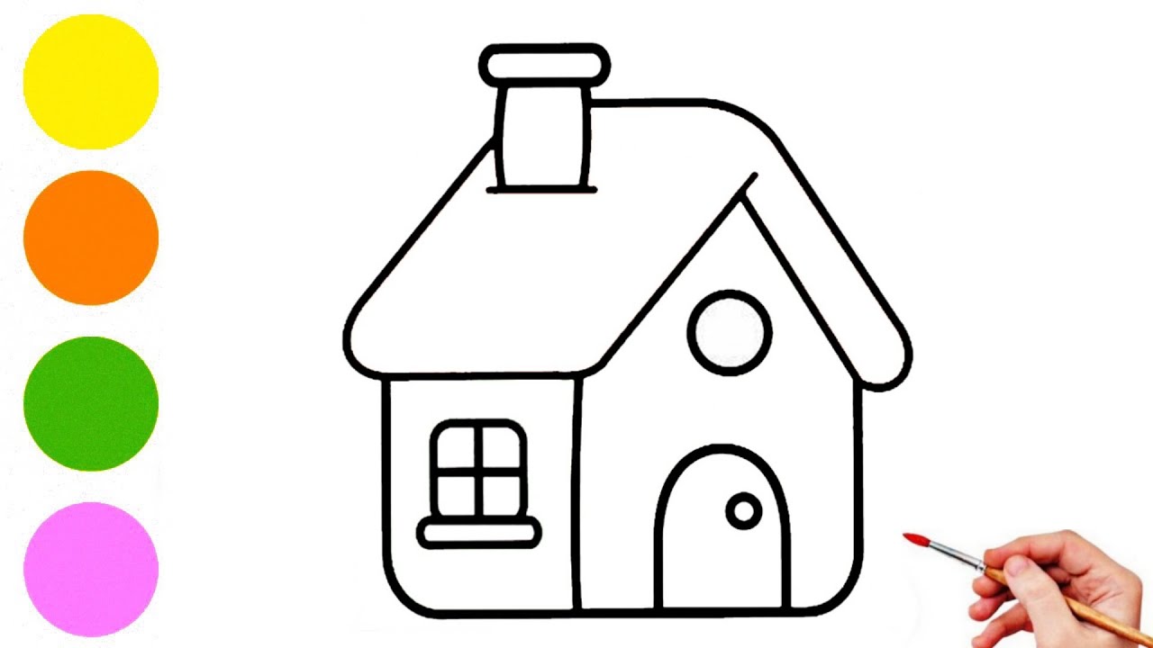 How to Draw a House Very Easy Step by Step for Kids
