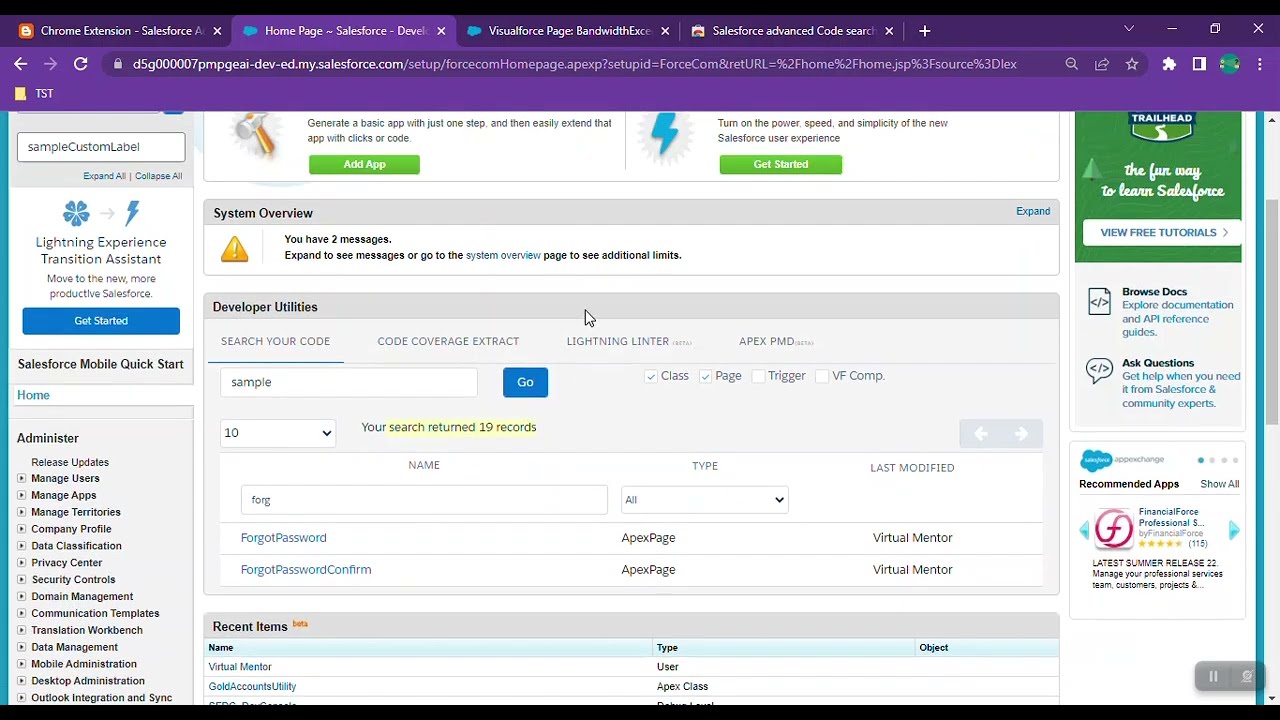 Chrome Extension   Salesforce Advanced Code Searcher Extension