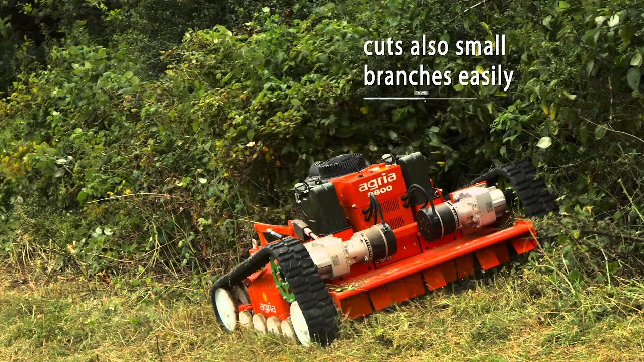 agria 9600 remote control high grass rotary mulcher