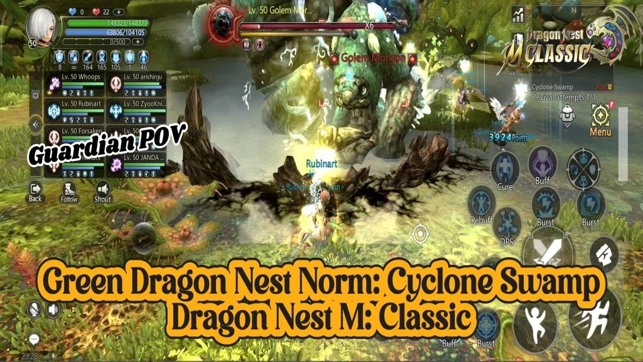 Green Dragon Nest Norm: Cyclone Swamp Guardian POV - Dragon Nest M: Classic