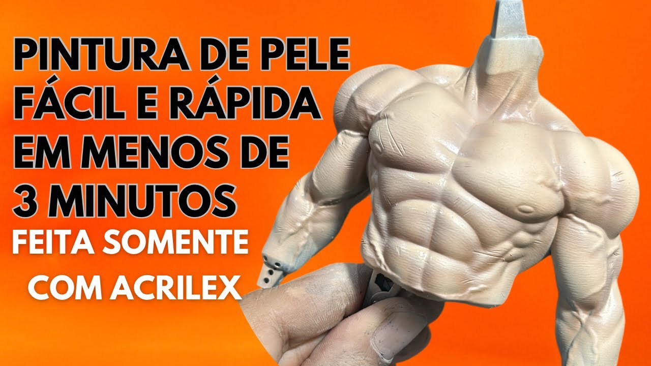 Como pintar pele / pintura de pele anime Goku Impress&atilde;o 3D resina