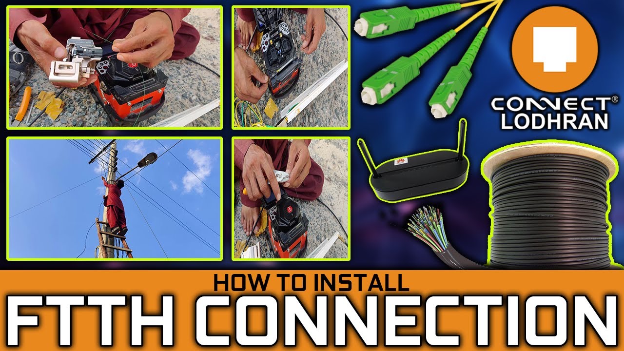 How to Install FTTH  Internet Connection at Round Cable 5.5mm - Complete VLOG