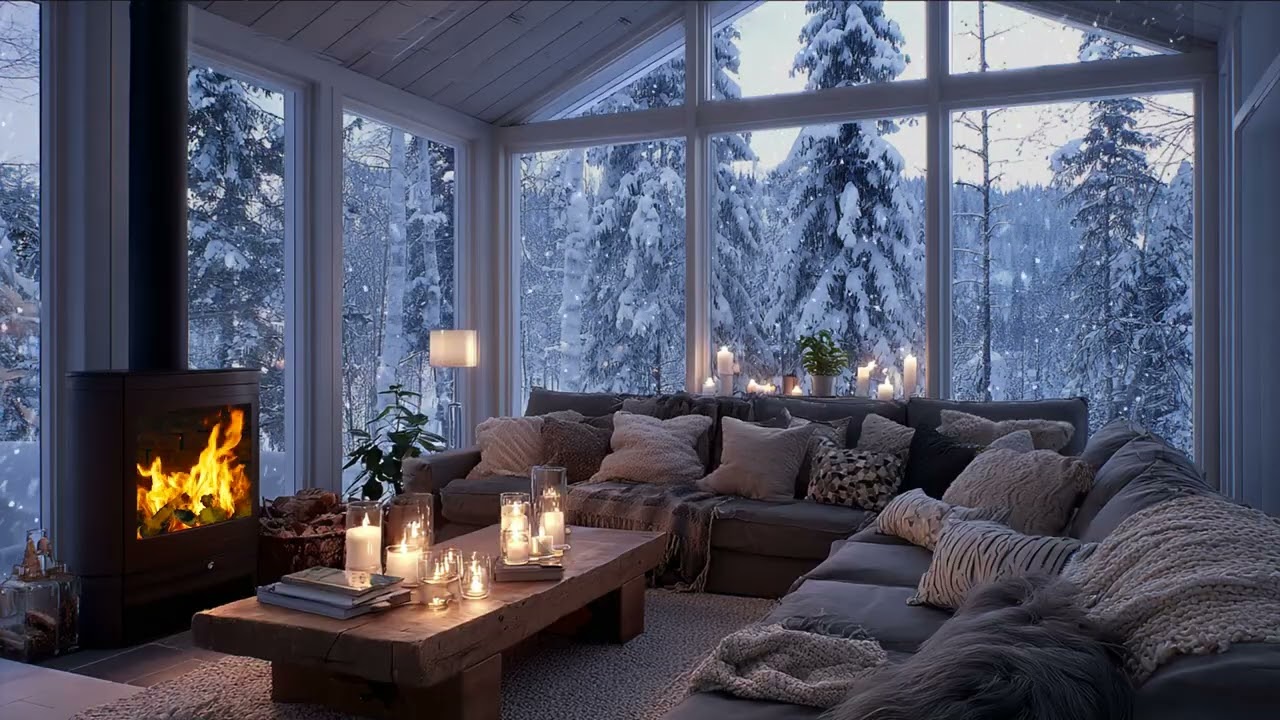 Winter sound drifting softly indoors ❄️ letting cold hours feel calm inside now softly