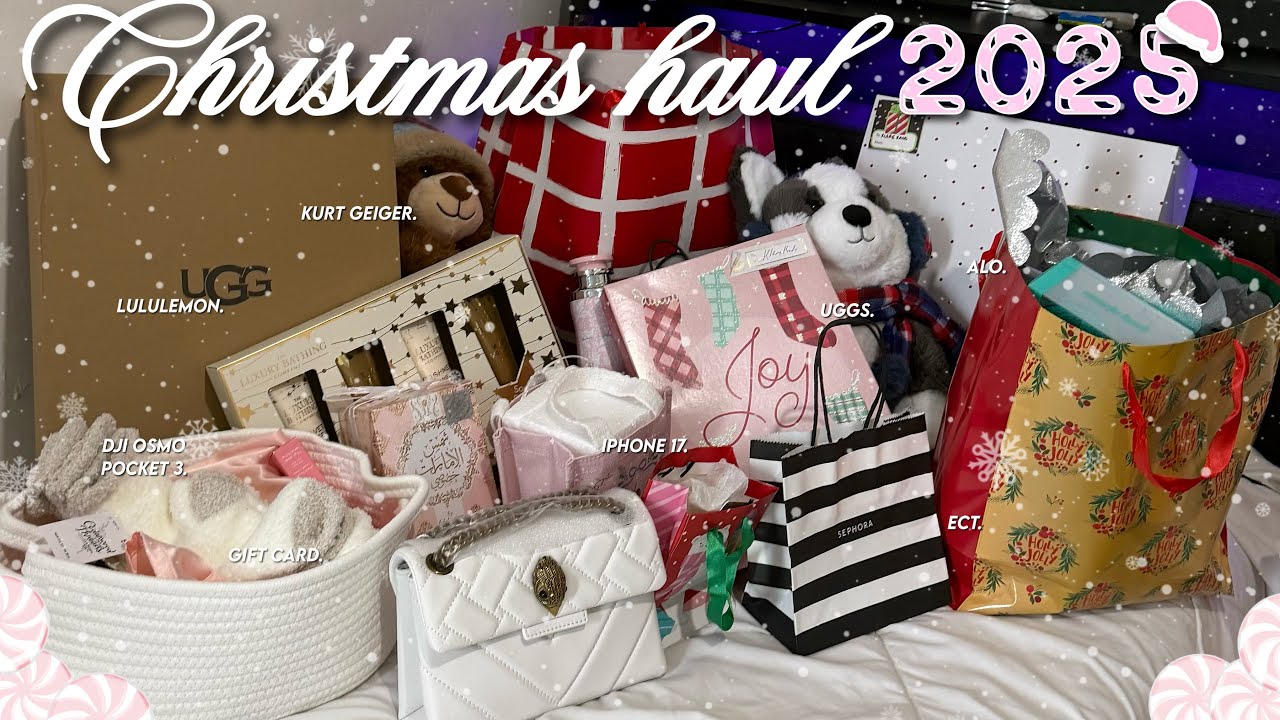 $3,000+ 2025 CHRISTMAS HAUL ♡︎ lululemon❄︎dji osomo pocket❄︎alo❄︎new phone❄︎ect ♡︎@kaehalima 