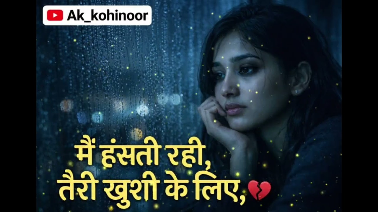 मैं हँसती रही, तेरी ख़ुशी के लिए, sad and love song, breakup music 🎶🎶 #song  #music 