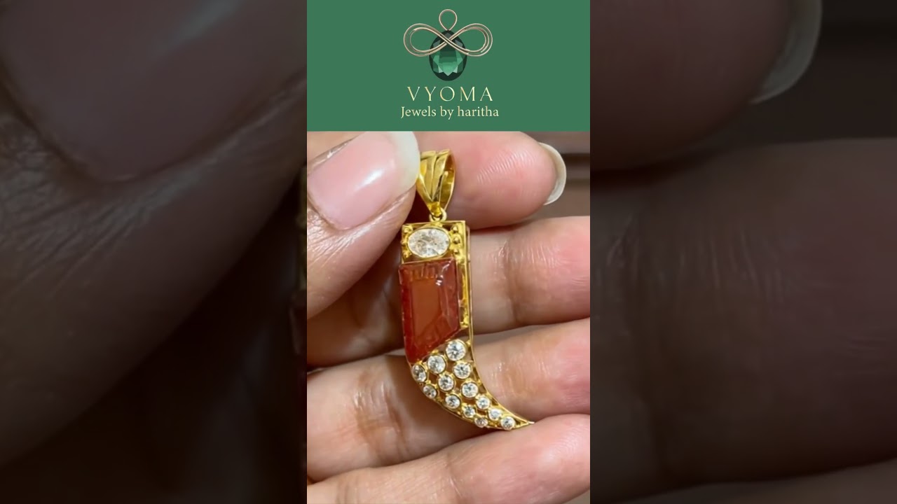 Puligoru Tiger Claw Pendant - Lightweight Gold with Carnelian & Diamonds | Budget-Friendly Luxury 🐅💎