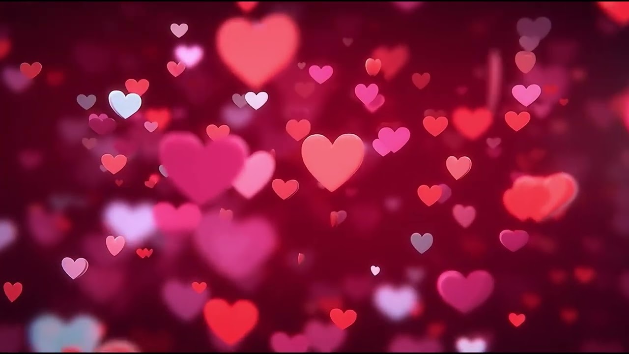 Romantic Swirling Hearts Screensaver ❤️ Seamless Loop |Ambient Background