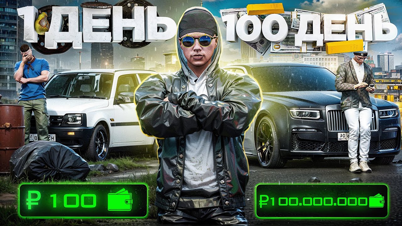 ИГРАЙ 100 ДНЕЙ в ГТА 5 РП – ПОЛУЧИ 100 000₽ | (RMRP)