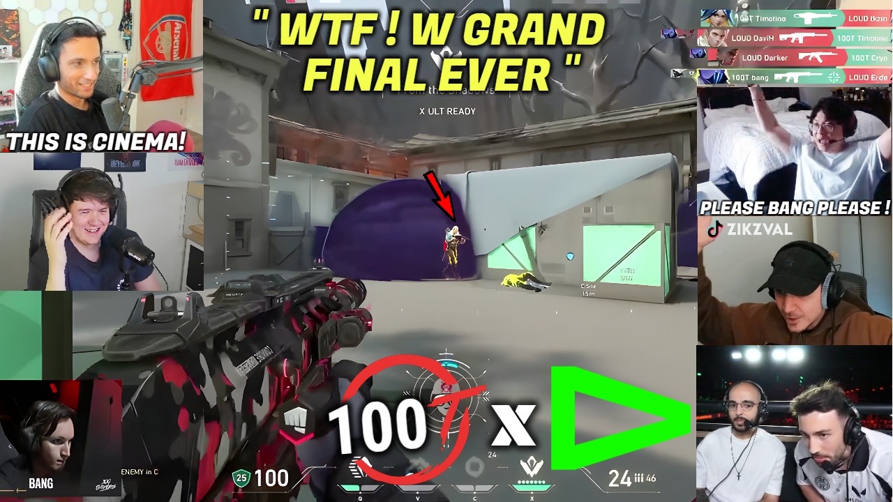 48 Minutes of Streamers React to 100T vs LOUD Crazy Moments in VCT Americas Stage 2 Grand Finals