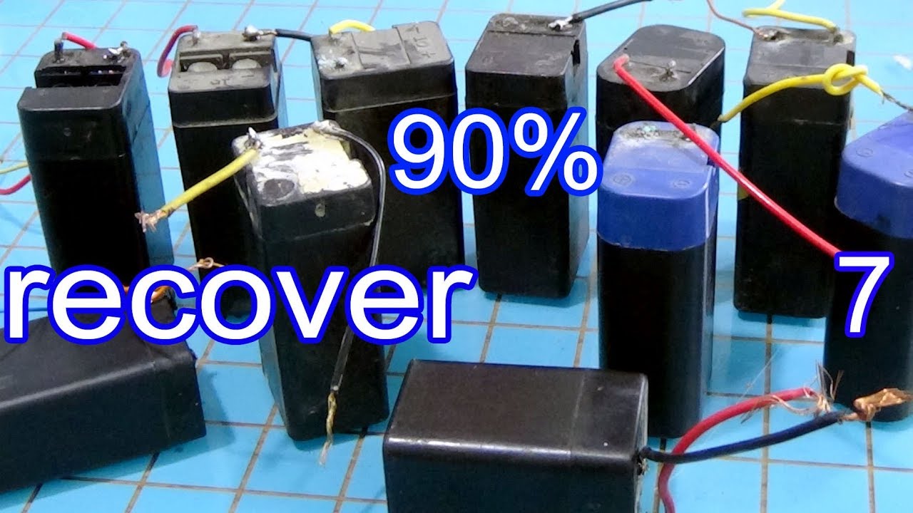 Restore battery 4v to 12v, how to bring a dead lead acid battery back to life  Make 6