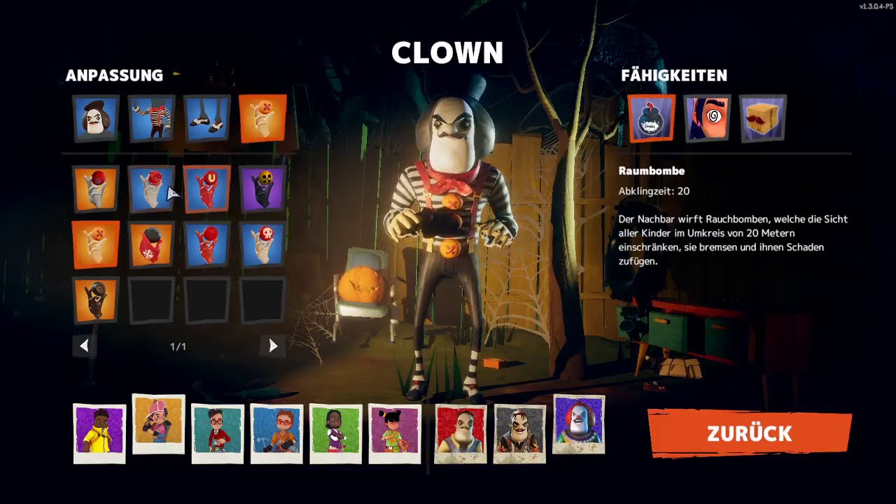 Secret Neighbor Neighbor + Clown All Skins | Secret Neighbor New Update Halloween 2020