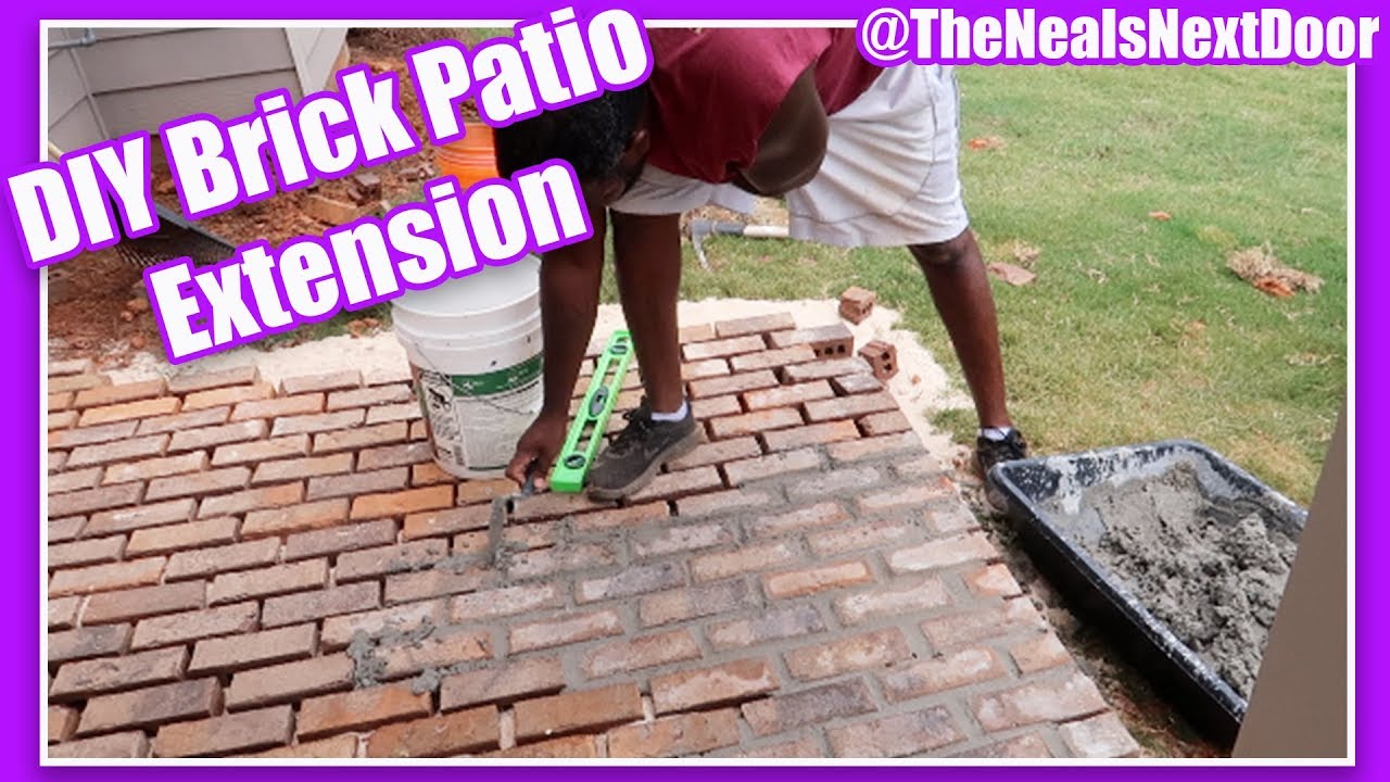 Brick Patio Extension - DIY Landscaping