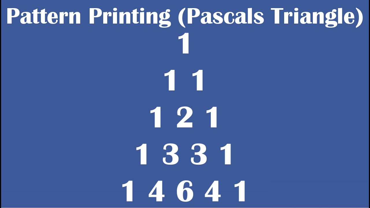 C Practical and Assignment Programs-Printing Pascals Triangle