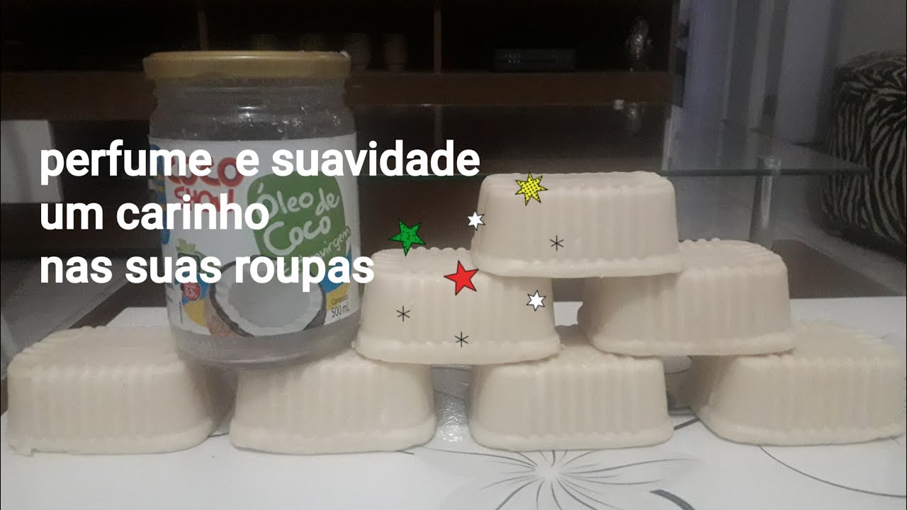 Sabão de coco perfumado para roupas delicadas #ficaemcasa#comigo