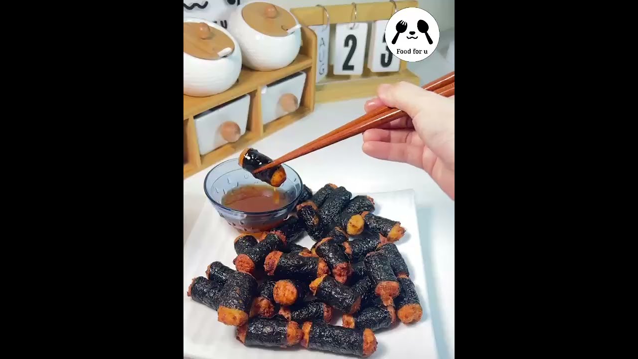 Easiest way to fry Chicken Seaweed Roll