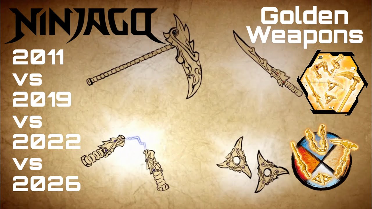 Every Ninjago Golden Weapon Comparison (2011 vs 2019 vs 2022 vs 2026)