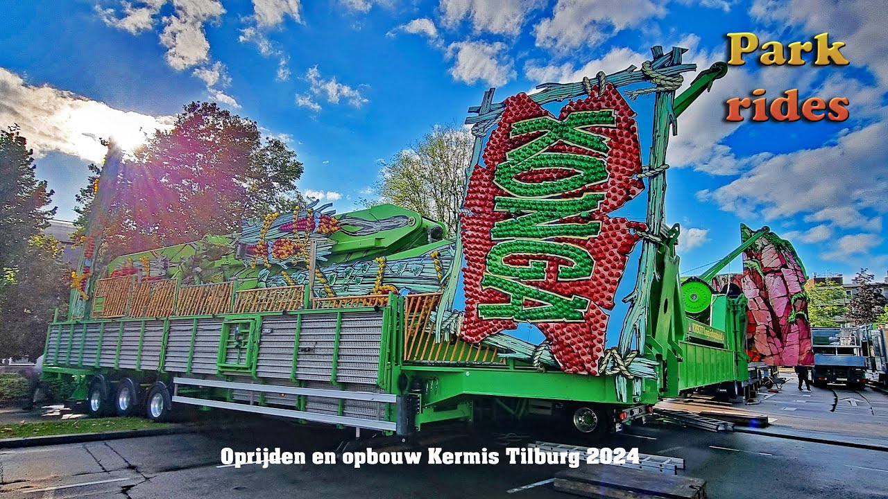 Kermis Tilburg 2024 - oprijden en opbouw Deel 2